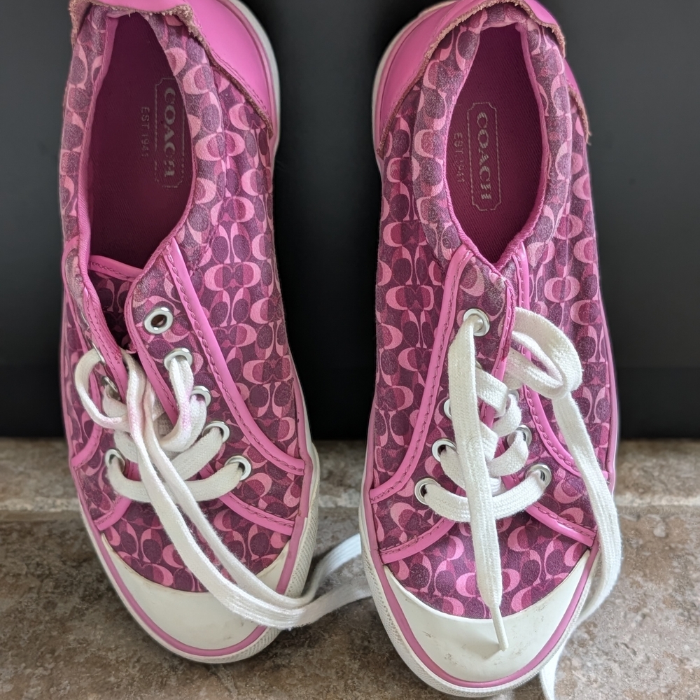 Coach Pink Patterned Sneakers